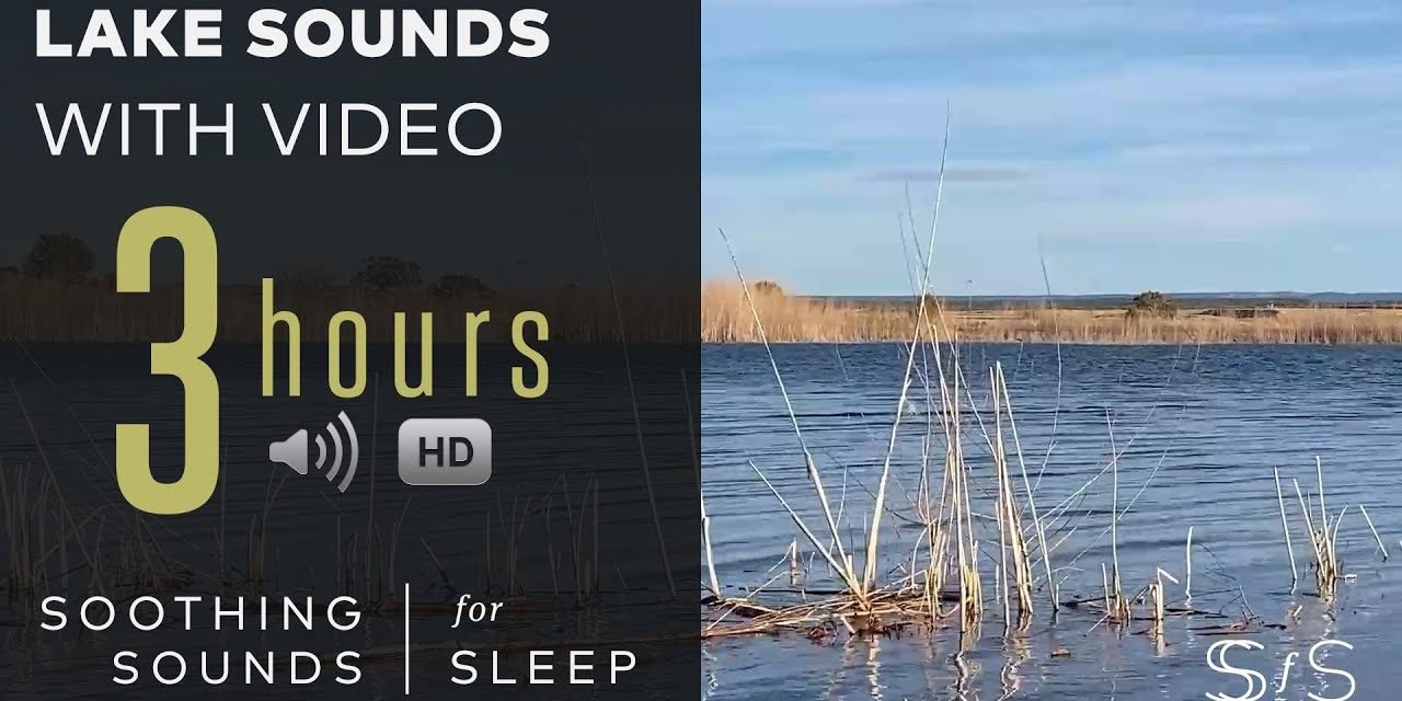 Calm Lake Sounds With 4k Video | 3 Hours | Soothing Sounds