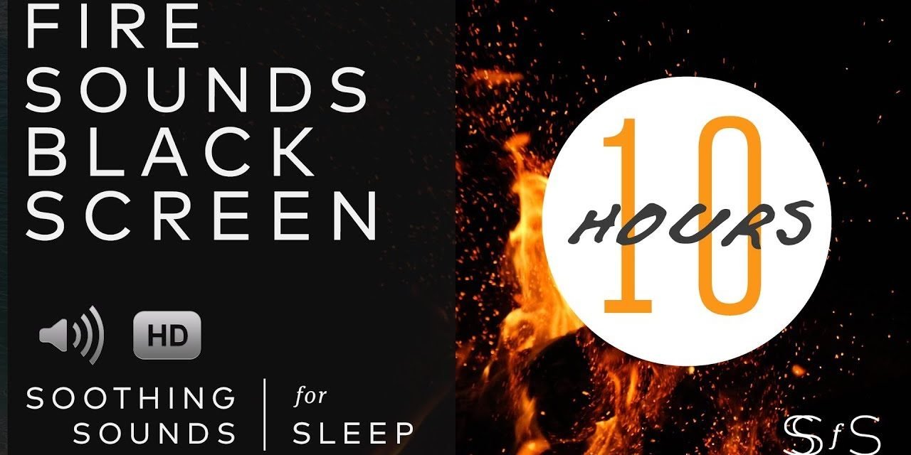 Fireplace Sounds, Crackling Fire | Black Screen | 10 Hours | Soothing Sounds for Sleep