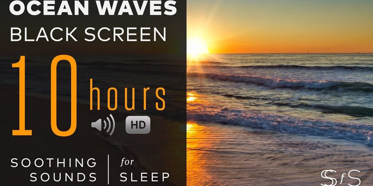 🌊 Gentle Waves Crashing | 10 Hours | Black Screen | Soothing Sounds for Sleep