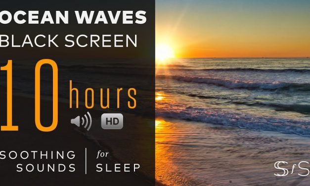 🌊 Gentle Waves Crashing | 10 Hours | Black Screen | Soothing Sounds for Sleep