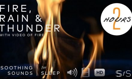 Real Fire  🔥 + Rain & Thunder ⛈️ | 2 Hours | Soothing Sounds for Sleep | Relaxing Sound