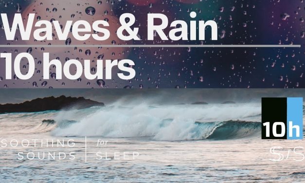 Waves & Rain | Black Screen | 10 Hours | Relax | Soothing Sounds for Sleep