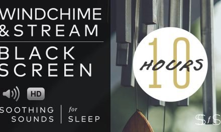 Wind Chimes & Stream | Black Screen | 10 Hours | Relax | Soothing Sounds for Sleep