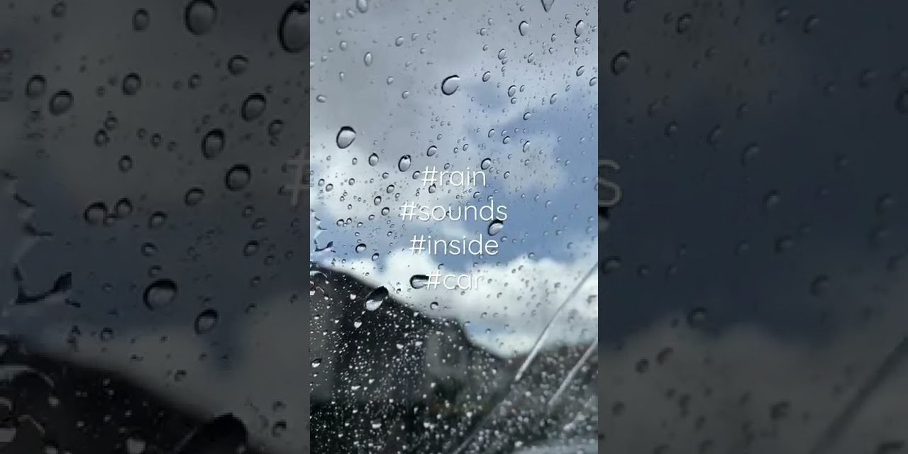 Rain and Hail inside car.  Binaural sound (stereo)