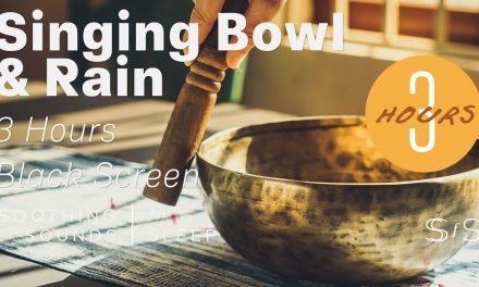 Singing Bowl & Rain | 3 Hours | Dark Screen