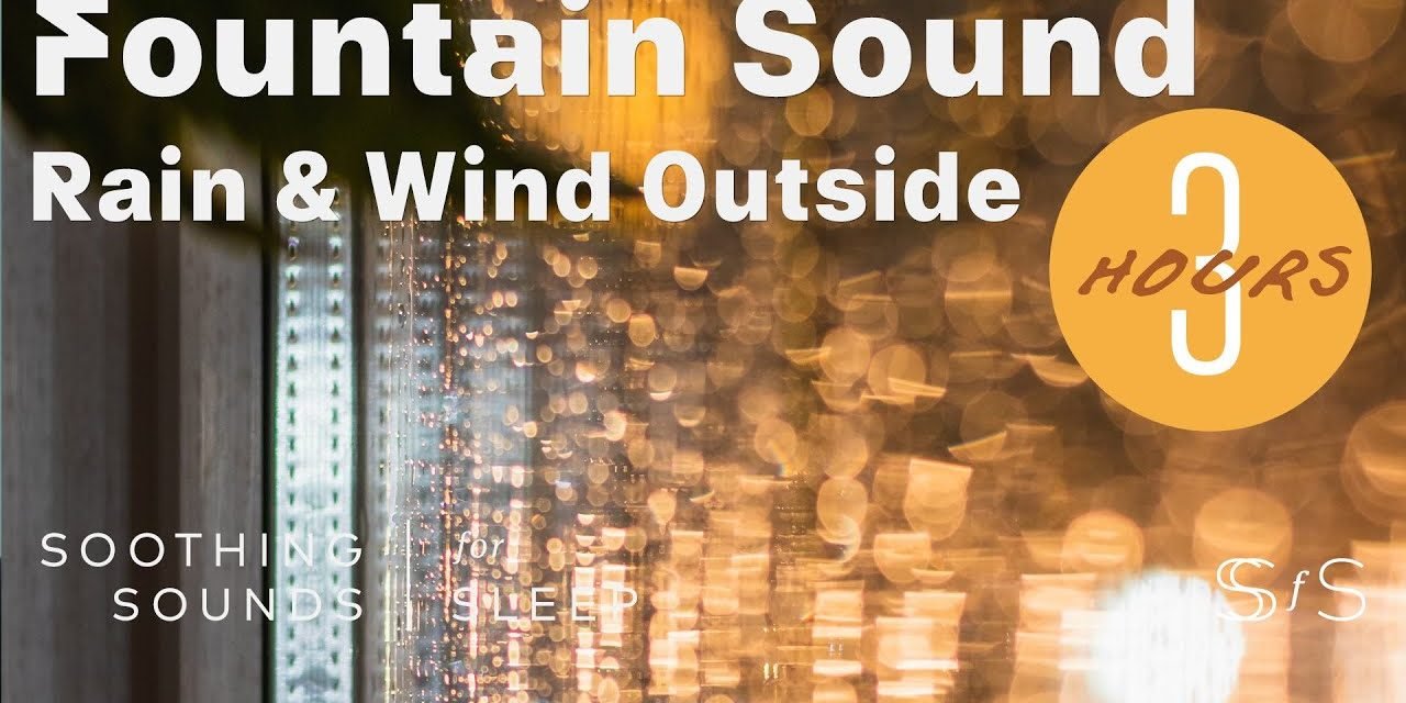 Fountain Sound /Wind /Rain | Black Screen | 3 Hours | Relax | Soothing Sounds for Sleep