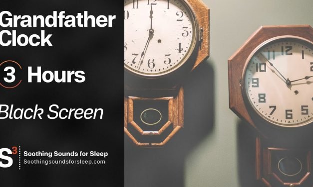 Grandfather Clock Tick Tock 3 hours | Black Screen | Soothing Sounds, Relax, Study, Calming