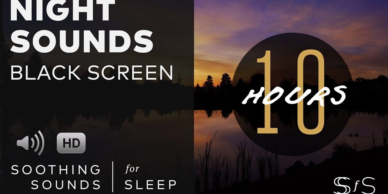 Relaxing Night Nature Sounds | 10 Hours | Black Screen | Relax | Sleep