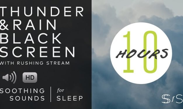 Thunder & Rain & Stream | Black Screen | 10 Hours | Soothing Sounds for Sleep