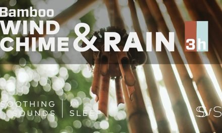 Bamboo Wind Chime & Rain | 3 Hours | Dark Screen