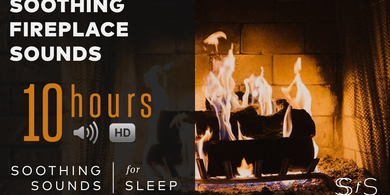 Fireplace Sounds for 10 Hours – Dark Screen