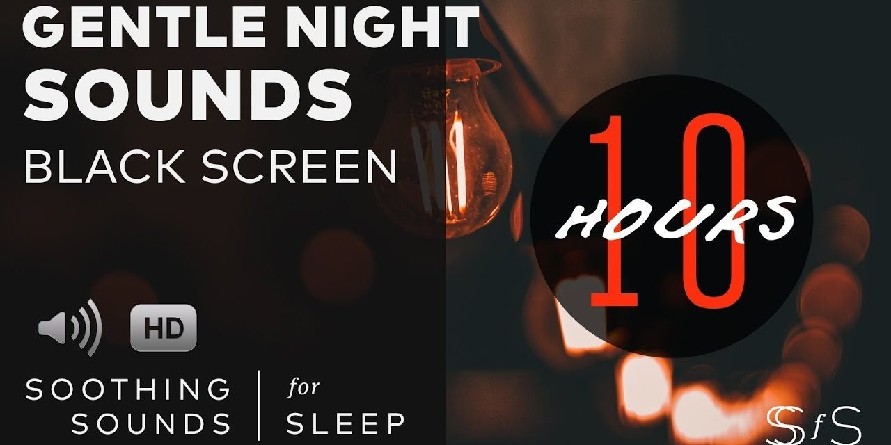 Gentle Night Sounds | 10 Hours | Black Screen | Relax | Sleep