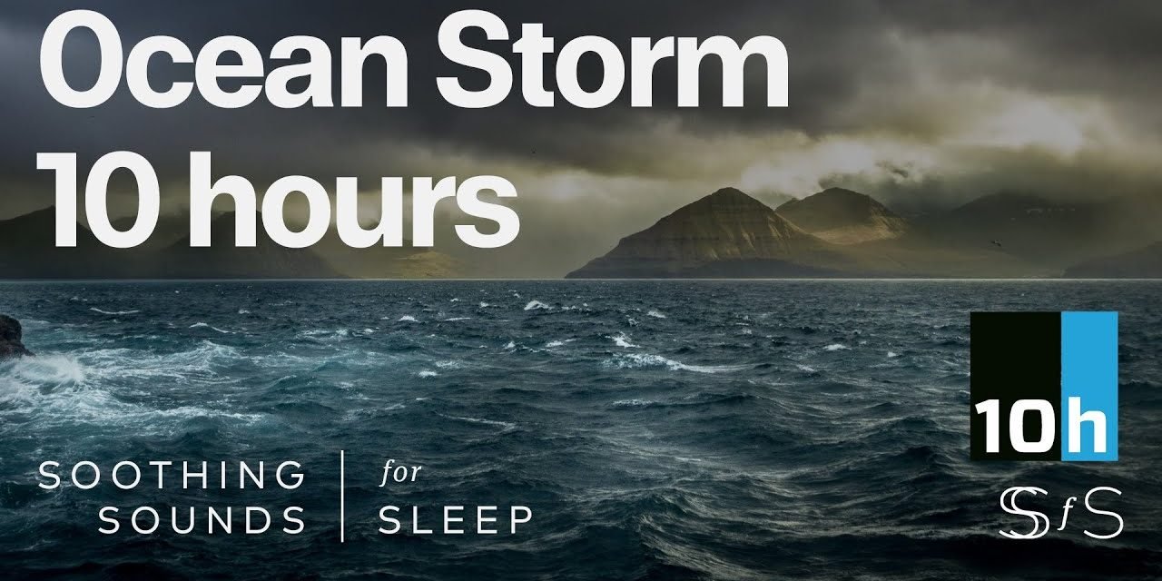 Ocean Storm | 10 hours | Black Screen | Relax | Sleep | Study Sounds