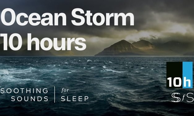 Ocean Storm | 10 hours | Black Screen | Relax | Sleep | Study Sounds