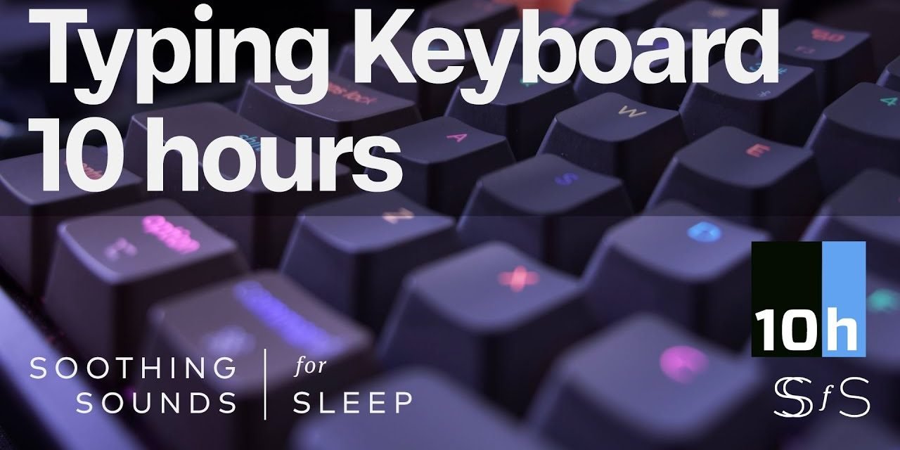 Typing Keyboard | 10 hours | Black Screen | Relax | Sleep | Study Sounds