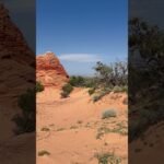 Interesting rock formation and gentle breeze white noise